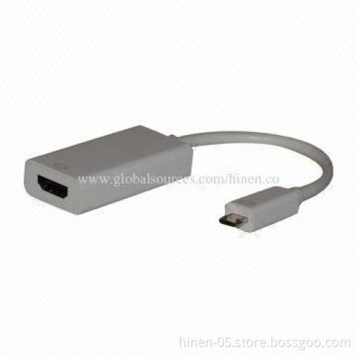 MHL to HDMI Adapter, Supports Up to 75MHZ Pixel Clock Rate(8-bit 720p 60Hz or 1080p 30Hz)